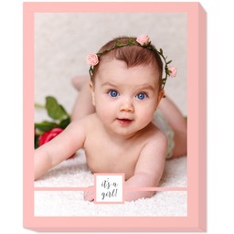11x14 Photo Canvas with It's A Girl design