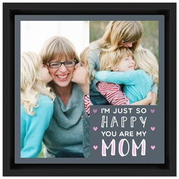 8x8 Photo Canvas With Floating Frame with Just So Happy design