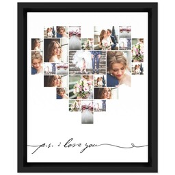 8x10 Photo Canvas With Floating Frame with P.S. I Love You design