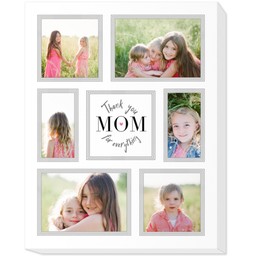 11x14 Photo Canvas with Thank You Mom design