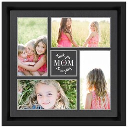 8x8 Photo Canvas With Floating Frame with Thank You Mom design