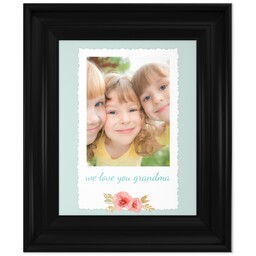 8x10 Photo Canvas With Classic Frame with White Frame with Flower design