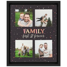 8x10 Photo Canvas With Floating Frame with Family First And Forever design