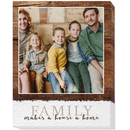 11x14 Photo Canvas with Family Makes A Home design
