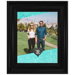 8x10 Photo Canvas With Classic Frame with Glitter Monogram design