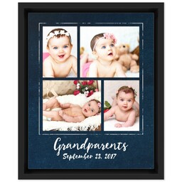 8x10 Photo Canvas With Floating Frame with Grandparents Est design