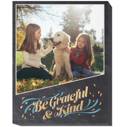 11x14 Photo Canvas with Grateful and Kind design