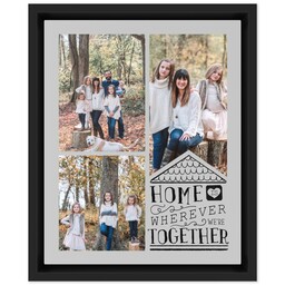 8x10 Photo Canvas With Floating Frame with Home Together design