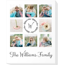 11x14 Photo Canvas with Monogram design