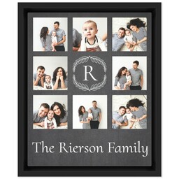 8x10 Photo Canvas With Floating Frame with Monogram design