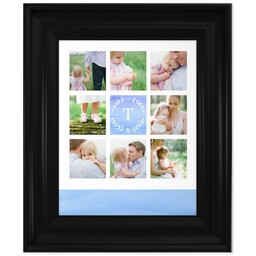 8x10 Photo Canvas With Classic Frame with Monogram Watercolor design