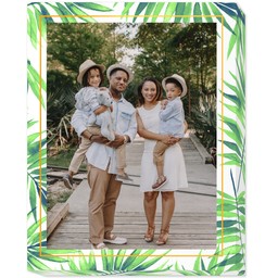 11x14 Photo Canvas with Palm Leaves design