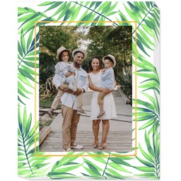 16x20 Photo Canvas with Palm Leaves design