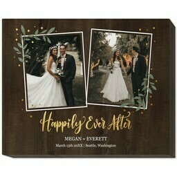 11x14 Photo Canvas with Happily Ever After design