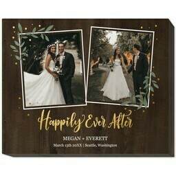 16x20 Photo Canvas with Happily Ever After design