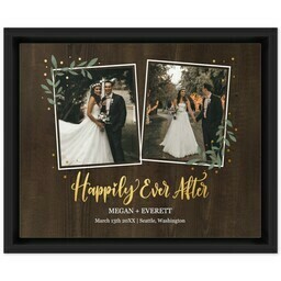 8x10 Photo Canvas With Floating Frame with Happily Ever After design