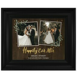 8x10 Photo Canvas With Classic Frame with Happily Ever After design