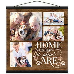 20x20 Framed Hanging Canvas with Home with my Pet design