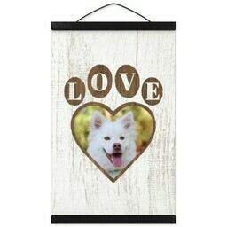 12x18 Framed Hanging Canvas with Heart Paw design