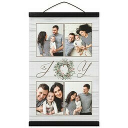 12x18 Framed Hanging Canvas with Holiday Wreath design