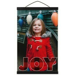 12x18 Framed Hanging Canvas with Joy Plaid design