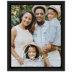 8x10 Photo Canvas With Floating Frame with Love Script design