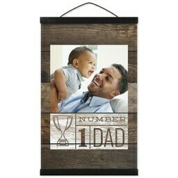 12x18 Framed Hanging Canvas with Number One Dad design