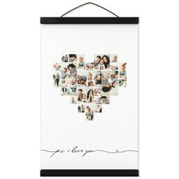 12x18 Framed Hanging Canvas with PS I Love You design