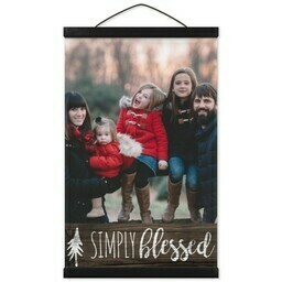 12x18 Framed Hanging Canvas with Simply Blessed design