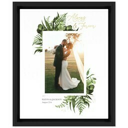 8x10 Photo Canvas With Floating Frame with Micro Wedding design