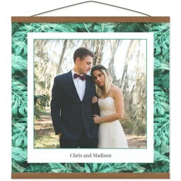 20x20 Hanging Print with  Green Palms  design