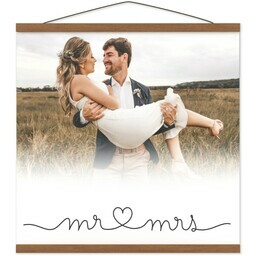 20x20 Hanging Print with  Mr. and Mrs  design