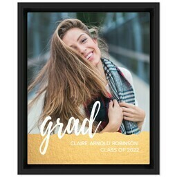 8x10 Photo Canvas With Floating Frame with Gold Paper Grad design