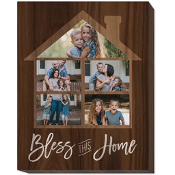 16x20 Photo Canvas with Bless This Home Wood design