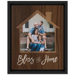 8x10 Photo Canvas With Floating Frame with Bless This Home Wood design