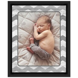 8x10 Photo Canvas With Floating Frame with Chevron Frame design