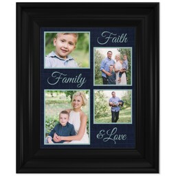8x10 Photo Canvas With Classic Frame with Faith Family Love design