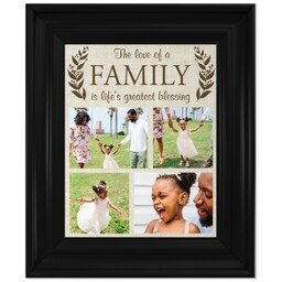 8x10 Photo Canvas With Classic Frame with Family Burlap design