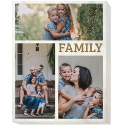 11x14 Photo Canvas with Family Rustic design