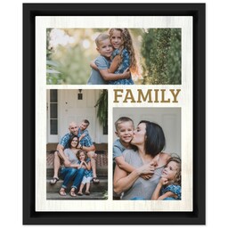 8x10 Photo Canvas With Floating Frame with Family Rustic design