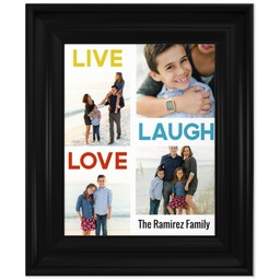 8x10 Photo Canvas With Classic Frame with Live Laugh Love design