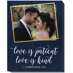 11x14 Photo Canvas with Love Is Patient design