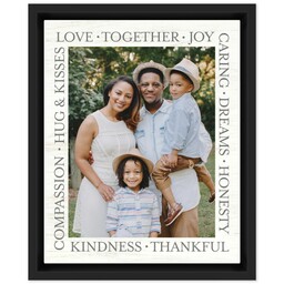 8x10 Photo Canvas With Floating Frame with Love Together design