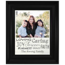 8x10 Photo Canvas With Classic Frame with Loving Caring Family Name design