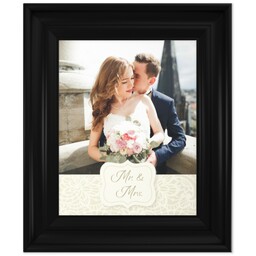 8x10 Photo Canvas With Classic Frame with Mr & Mrs design