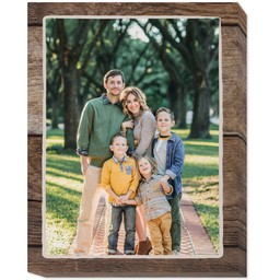 11x14 Photo Canvas with Wood Frame design