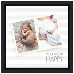 8x8 Photo Canvas With Floating Frame with You Are My Happy design