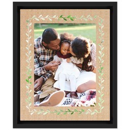 8x10 Photo Canvas With Floating Frame with Botanical Border design