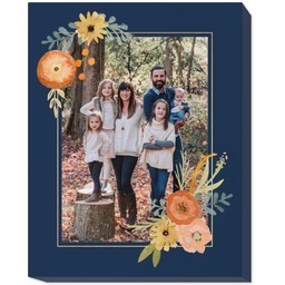 11x14 Photo Canvas with Harvest Flowers design