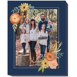 16x20 Photo Canvas with Harvest Flowers design